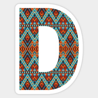 Letter D- boho design Sticker